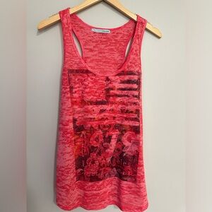 Maurices red graphic tank top size large